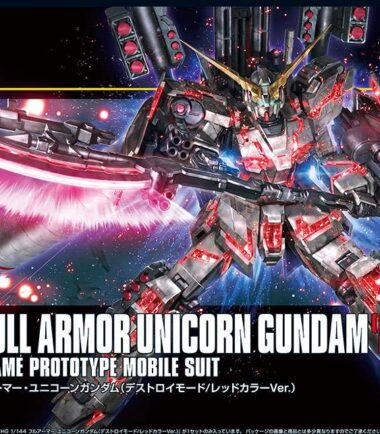 Hguc gundam unic full arm dest red 1/144