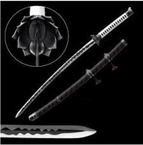 Katana Sekiro con acciaio al carbonio
