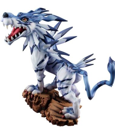 Digimon garurumon battle gem statue